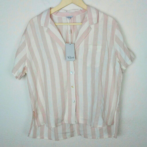 Rails Zuma Petal Striped Button Down Top Size L - Picture 5 of 8